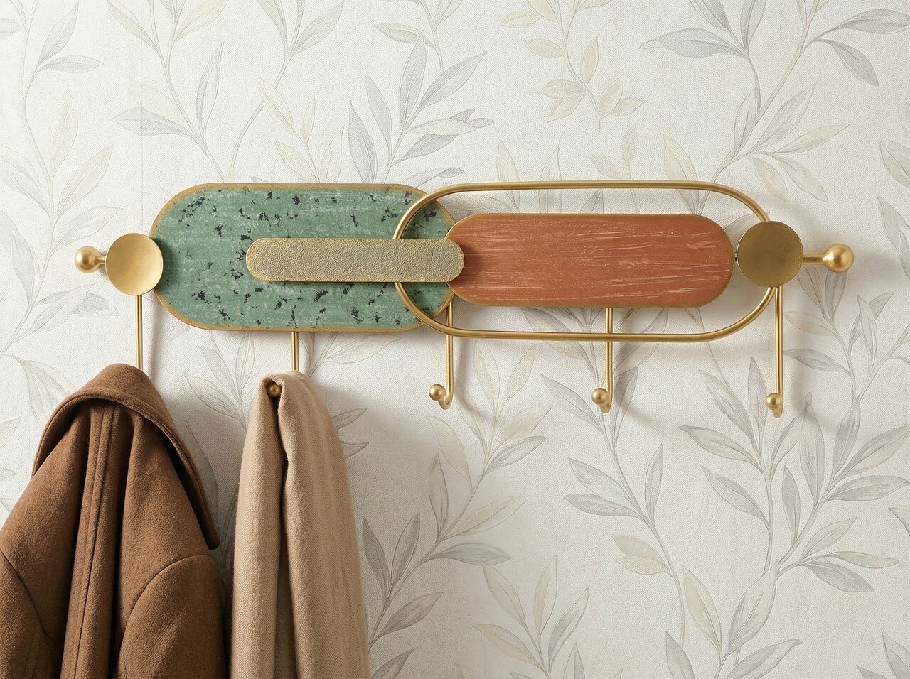 Cuier de perete, Mauro Ferretti, Apollo, 56x4.5x16 cm, metal, multicolor - imagine 6